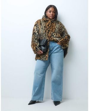ASOS Asos design curve mantel mit kragen - Blau