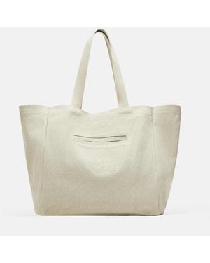 Pull&Bear – stwd – tragetasche aus canvas - Natur