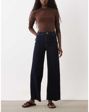 Mango Catherin Wide Leg Jean - Blue