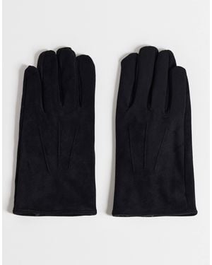 ASOS Smart Faux Suede Gloves - Black