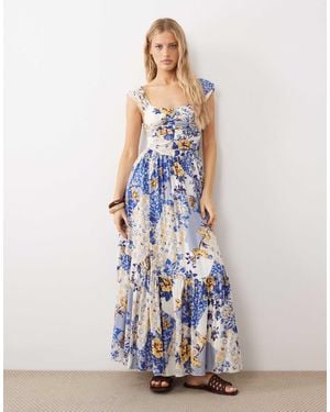 Free People Corset Style Drop Waist Maxi Dress - White