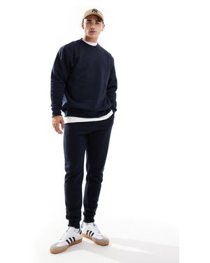 Don't Think Twice Dtt – trainingsanzug aus sweatshirt mit rundhalsausschnitt & jogginghose - Blau