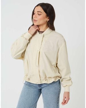 Brave Soul Windbreaker Style Jacket - Natural