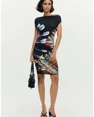 Desigual Printed Knit Dress M. C. Lacroix - Blue