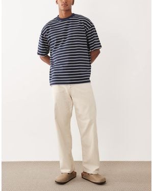 Jack & Jones Alex baggy Jeans With Seam Details - Blue