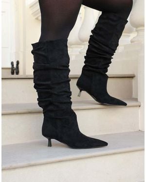 SIMMI Lammy Ruched Boots - Black