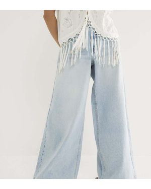 River Island Petite Low Rise Baggy Jeans - Blue