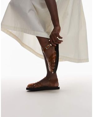 TOPSHOP Kelly Jelly Flat Sandal - Natural