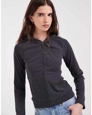 Hollister Cosy Long Sleeve Fitted Hoodie - Blue