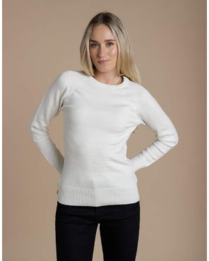 French Connection Cosy Soft Touch Crew Neck Raglan Jumper - White