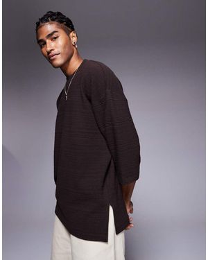 ASOS Oversized Textured T-shirt - Blue
