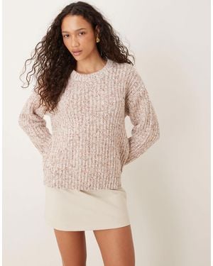 JJXX Chunky Knitted Sweater With - Natural
