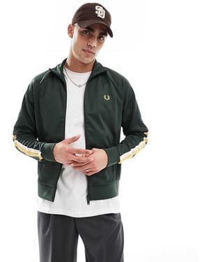 Fred Perry Giacca Sportiva Con Fettuccia Bicolore - Verde