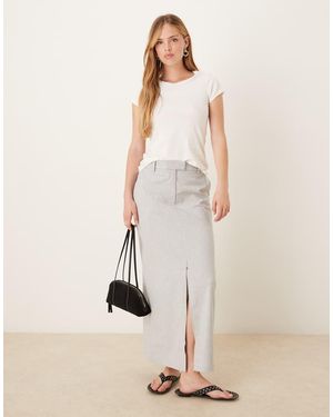 NARRATED Pencil Maxi Skirts - Natural