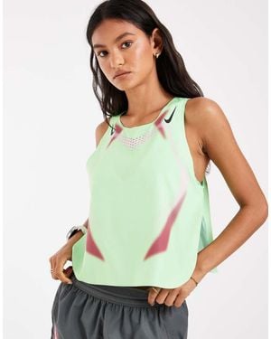 Nike Aeroswift Dri-Fit Cropped Tank - Green
