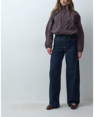 Vero Moda Vera Jeans Met Halfhoge Taille En Losse Toelopende Pijpen - Blauw