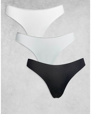 Brave Soul Set Van 3 Naadloze Onderbroeken - Wit