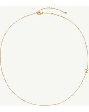 D.Louise Waterproof Initial Z Pendant Necklace – Tarnish-Free - Natural