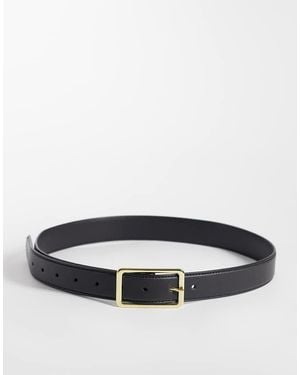 ASOS Square Buckle Waist And Hip Belt - Grey