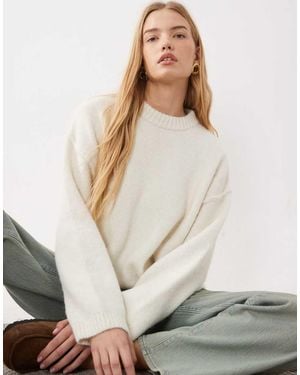 Miss Selfridge Crew Neck Slouch Jumper - Grey