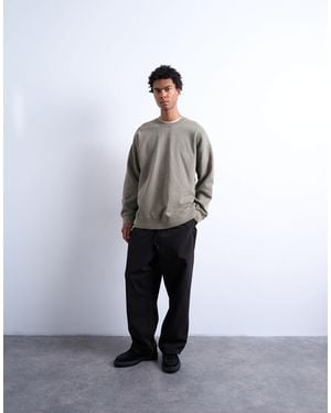 TOPMAN Heavyweight Oversized Fit Sweatshirt - White
