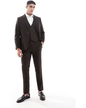 ASOS Wool Rich Slim Suit Pants - Black