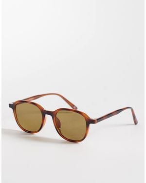 ASOS Premium Round Sunglasses - Natural