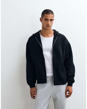 ASOS Essentials Oversized Zip Up Hoodie - Blue