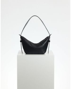 ARRANGE Crescent Leather Bag - Black