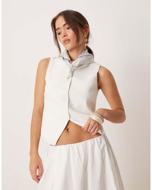 Nobody's Child Fine Gauge Knitted Waistcoat - White