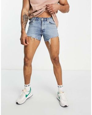 ASOS Shorter Length Denim Shorts - Blue