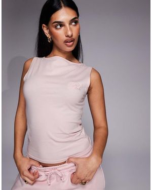 Kaiia Studio Fitted Slashneck Tank Top Co-Ord - Grey