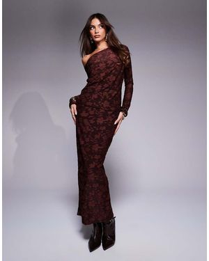 River Island Falda Midi Con Patrón Floral Devoré De (Parte De Un Conjunto) - Morado