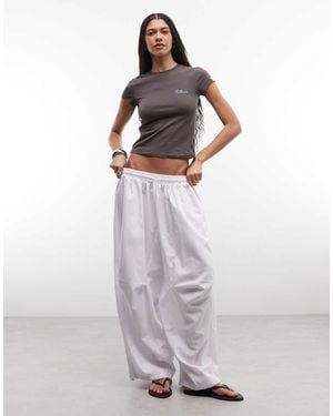 Collusion Xl Baggy Nylon Joggingbroek - Wit