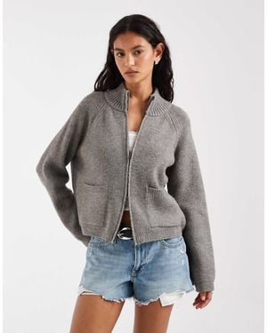 Free People Pull demi-zippé on it froid - Gris
