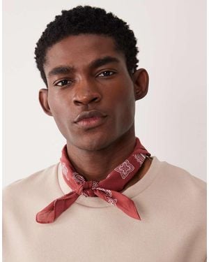 ASOS Paisley Cotton Bandana - Brown