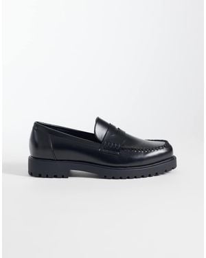 ASOS Penny Loafer With Cleated Sole - Blue