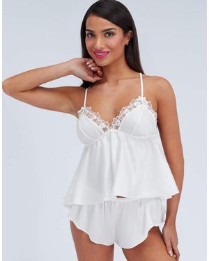 Boux Avenue Evangeline Bridal Cami Top And Shorts Set Nightwear - White