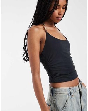 Free People Toni Top Met Kralen - Blauw