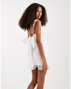 TFNC London Vestito Corto Da Sposa - Bianco