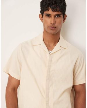 ASOS Boxy Revere Shirt - Natural