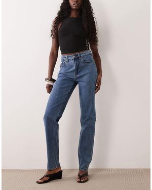 Calvin Klein Jean mom - délavé moyen - Bleu