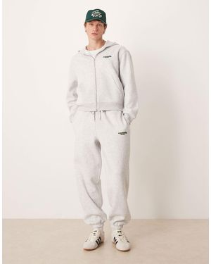 ASOS Oversized Fit Sweatpants With Print Detail - Natural