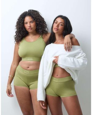 RIEN STUDIO Conna High Waisted Boxer Brief - Green
