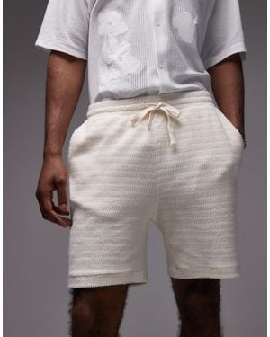 TOPMAN Textured Shorts - Gray