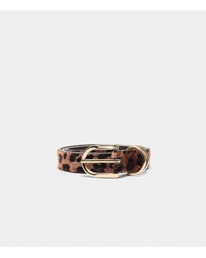 Stradivarius Gürtel mit leopardenmuster - Weiß
