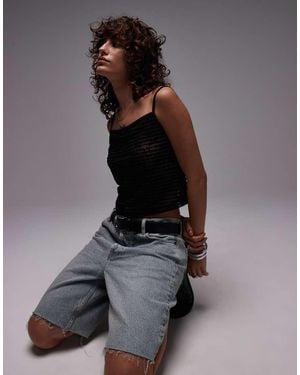Tommy Hilfiger Sheer Crop Top - Black