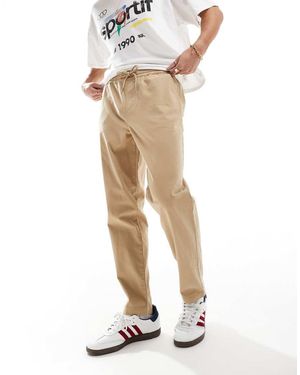 ASOS Chino Affusolati Con Vita Elasticizzata - Bianco
