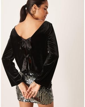 Jdy – oberteil aus samt - Schwarz