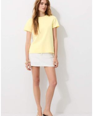 Stradivarius Basic Regular Soft-touch T-shirt - Natural